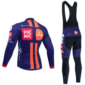 Set Fietsshirt Lange Mouw + Lange Koersbroek 2025 Picnic Postnl Navy Version